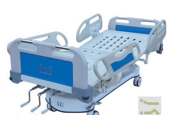 塑鋼床頭ABS護(hù)欄側(cè)控三搖護(hù)理床